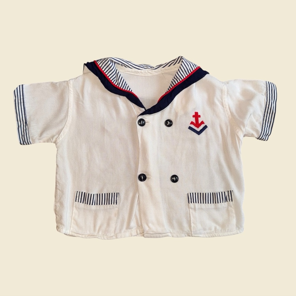 Nautical Baby Jacket with Anchor Design